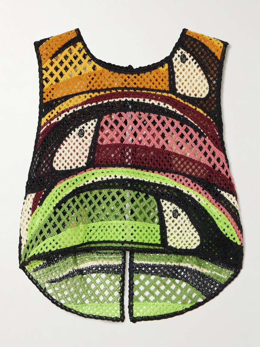 Farm Rio Toucan Tree Crocheted Top