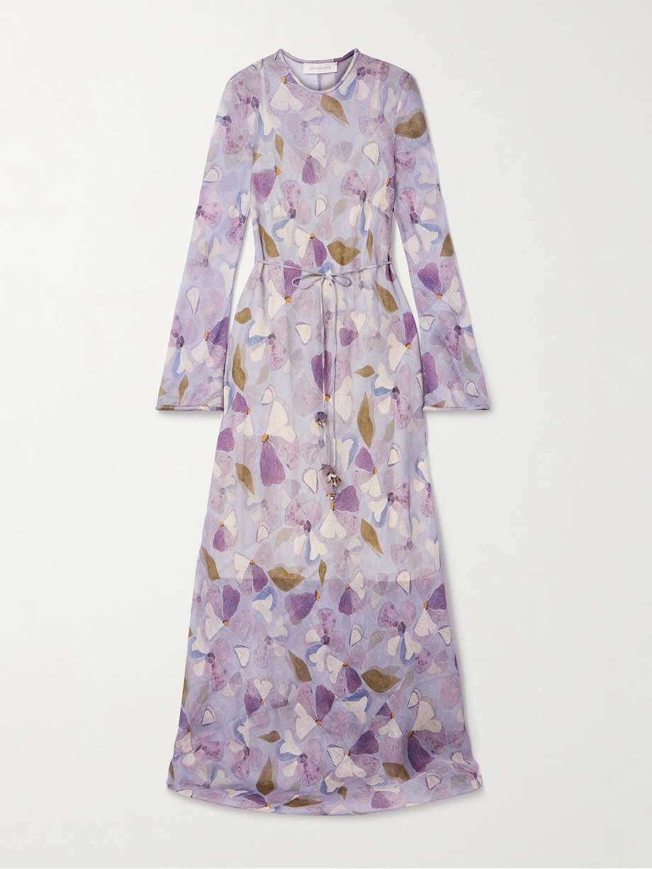 dawning belted linen and silk-blend maxi dress