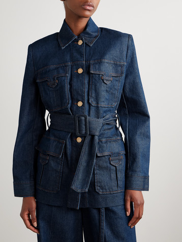 Zimmermann Illuminate belted denim jacket