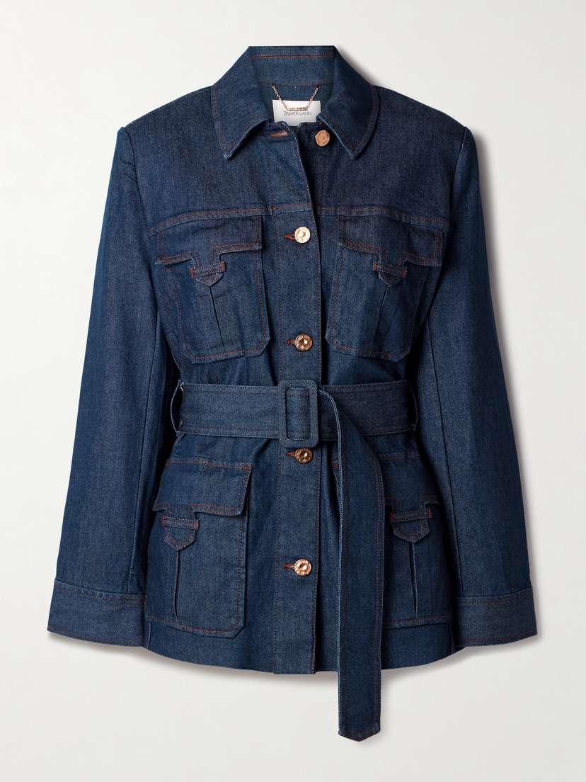 Zimmermann Illuminate Belted Denim Jacket