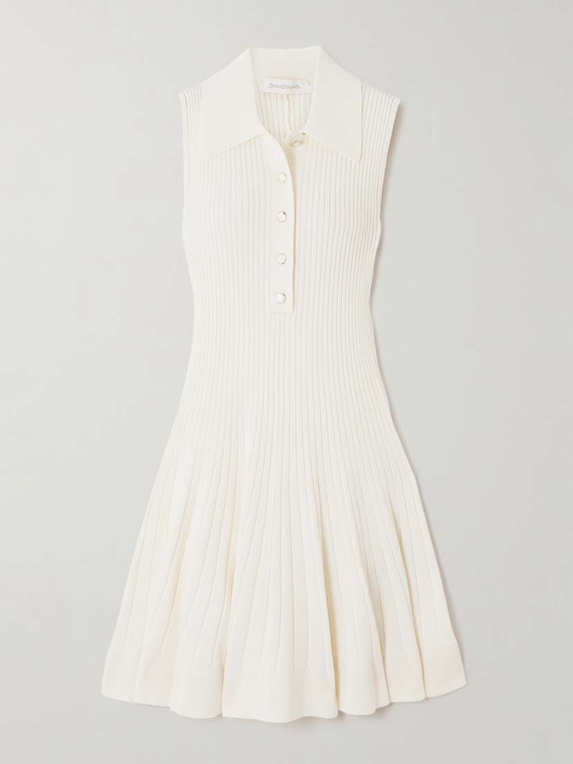 Zimmermann Ribbed-knit Mini Dress