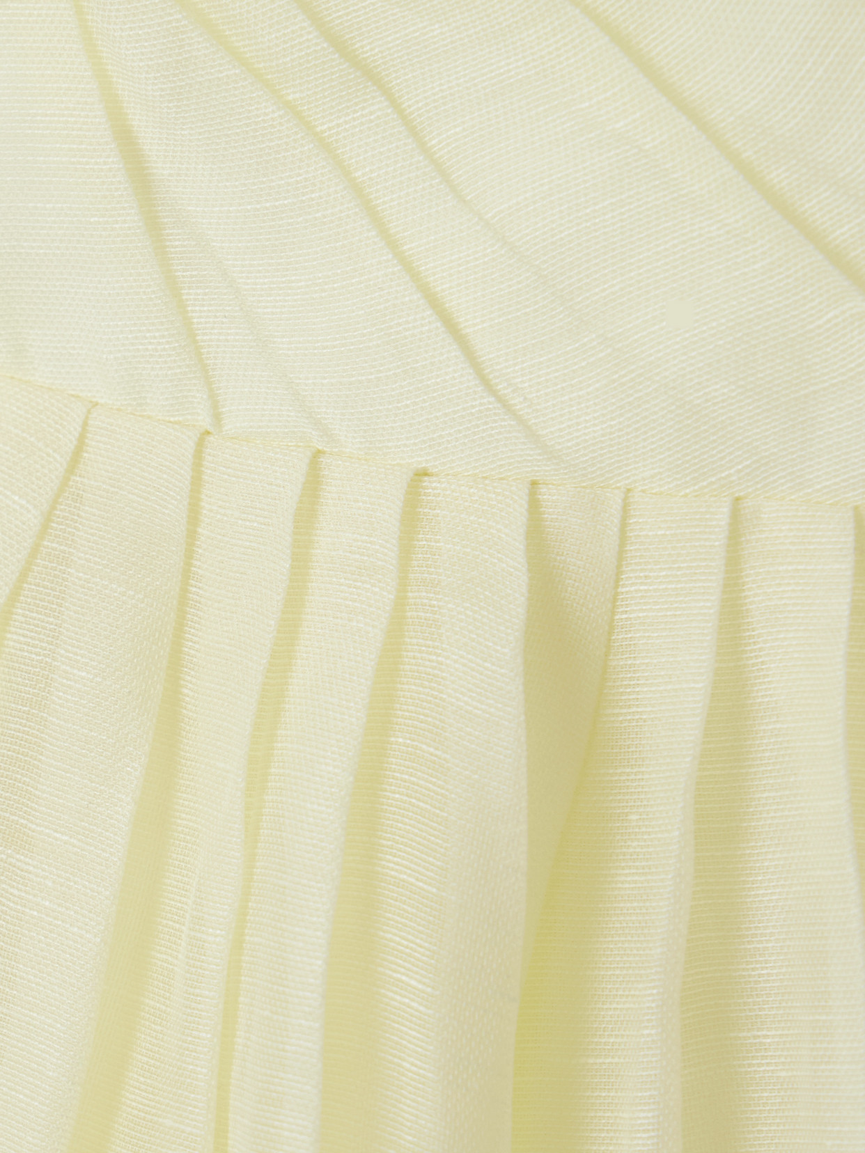 Zimmermann Illuminate Pleated Linen And Silk-blend Mini Dress In Yellow