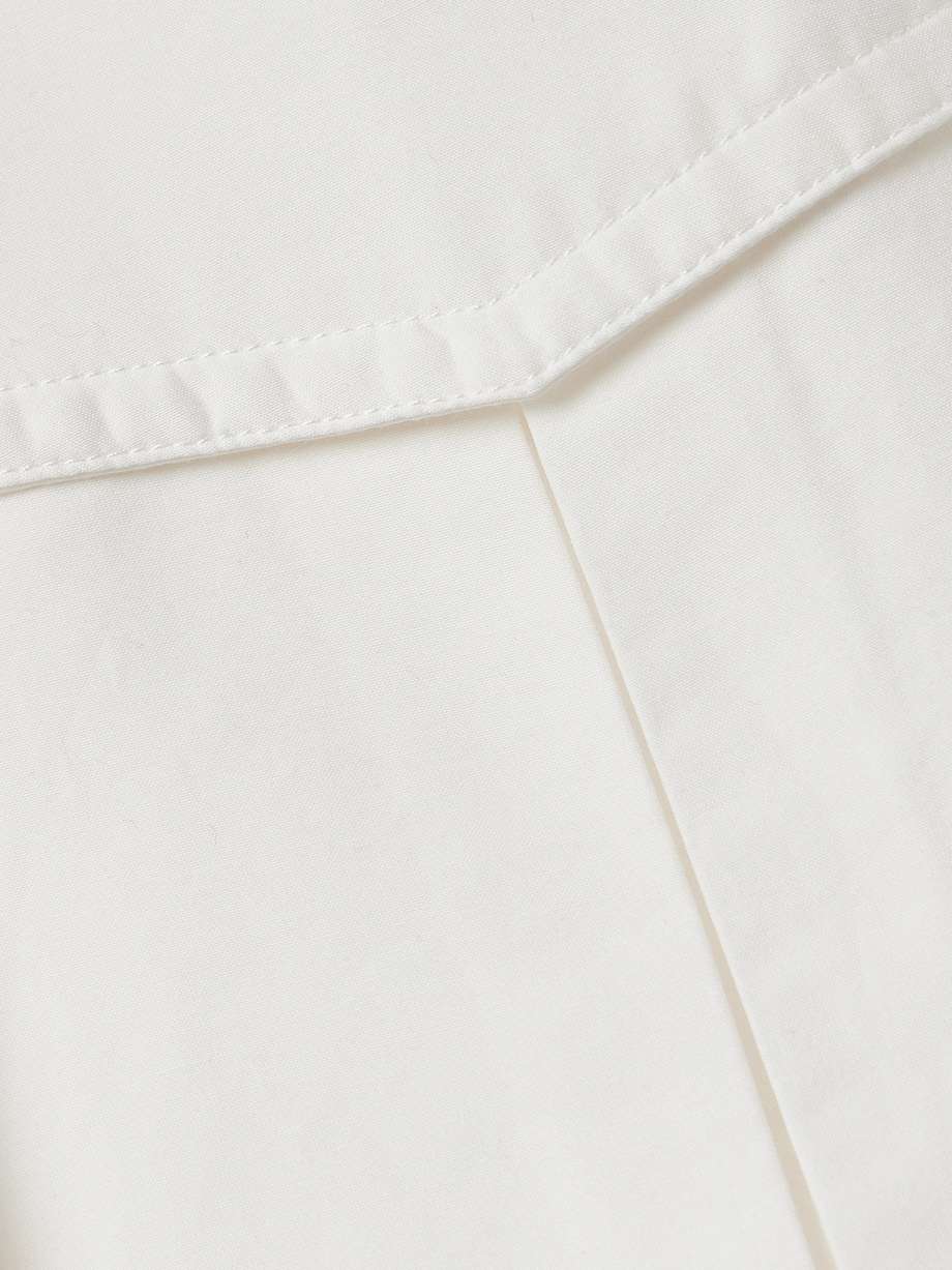 belted cotton and silk-blend mini shirt dress