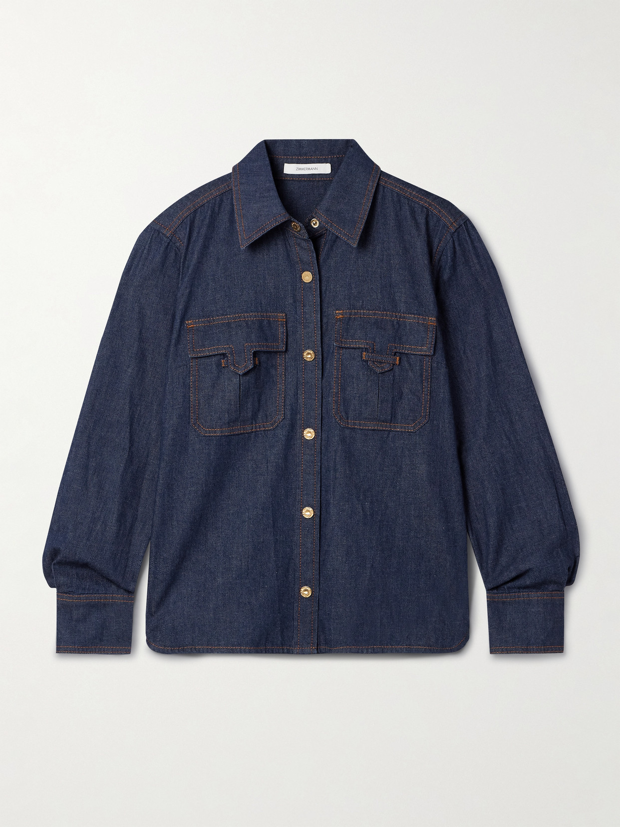 Zimmermann Illuminate Denim Shirt In Blue