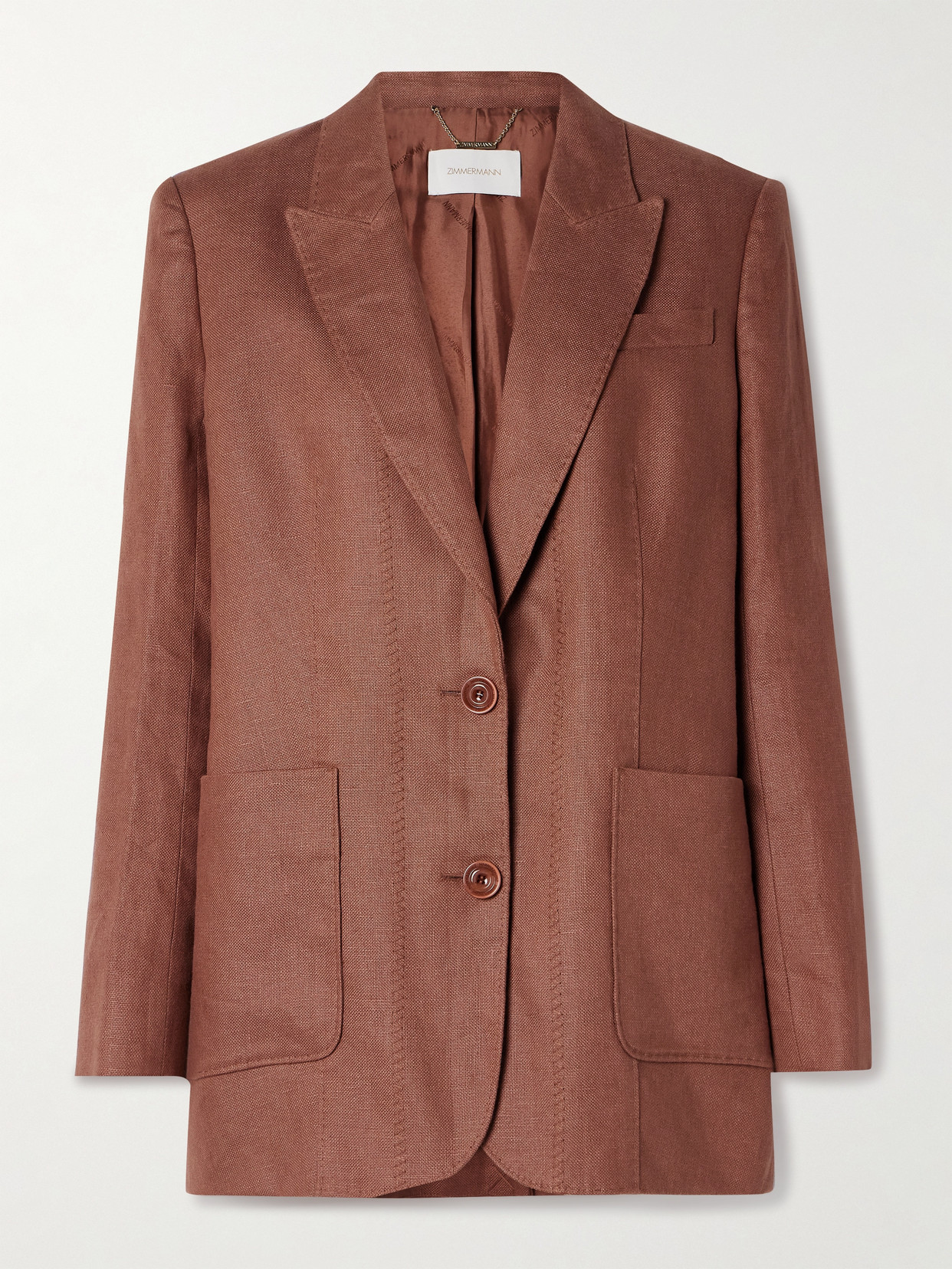 Zimmermann - Illuminate Linen Blazer - Bronze