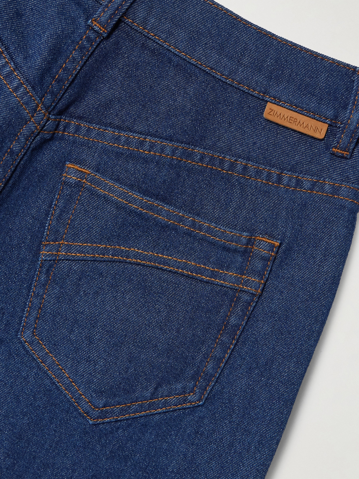 Illuminate Belted High-Rise Barrel-Leg Jeans
