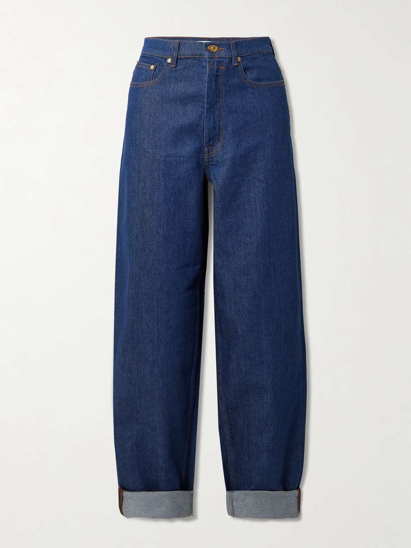Zimmermann Illuminate Belted High-rise Barrel-leg Jeans