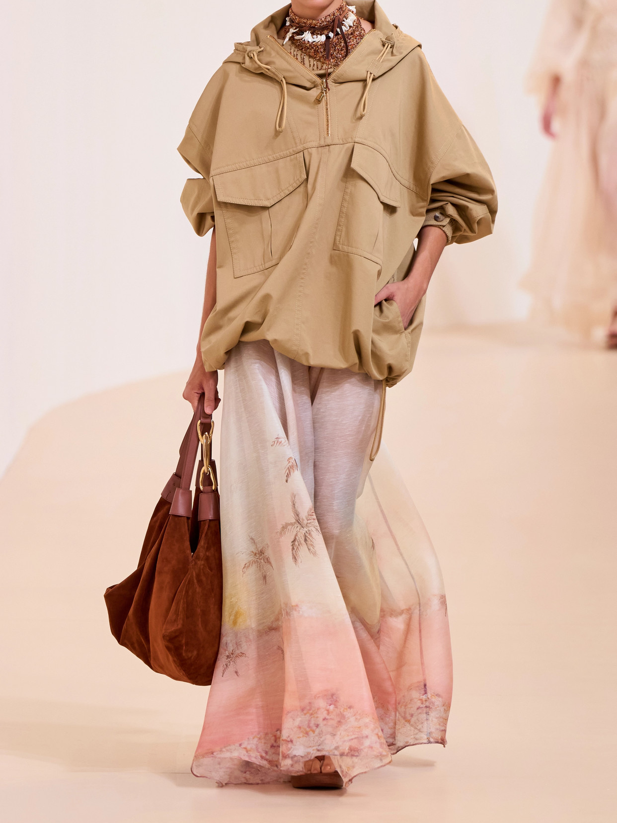 Zimmermann Illuminate Printed Maxi Skirt In Grau