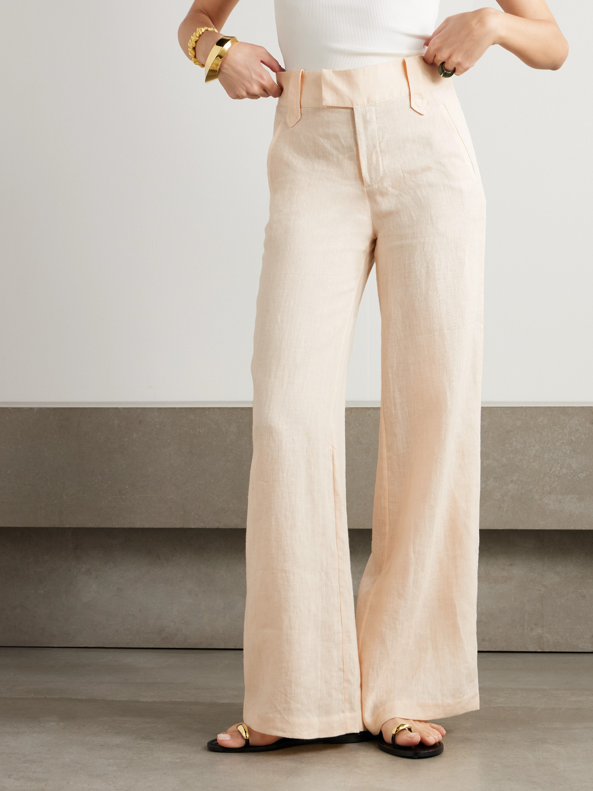 Johanna Ortiz - Passage Poise organic linen wide-leg pants | Plush