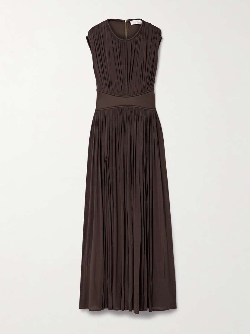 Zimmermann Illuminate Gathered Stretch-jersey Maxi Dress