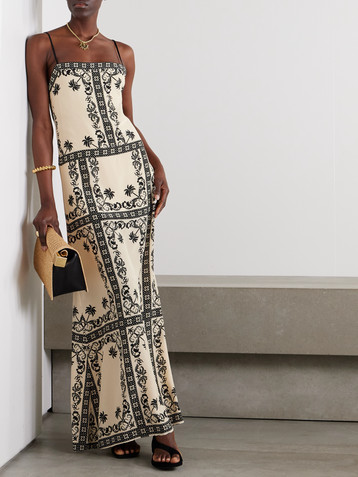 Johanna Ortiz Reinvention Printed silk-crepe maxi dress