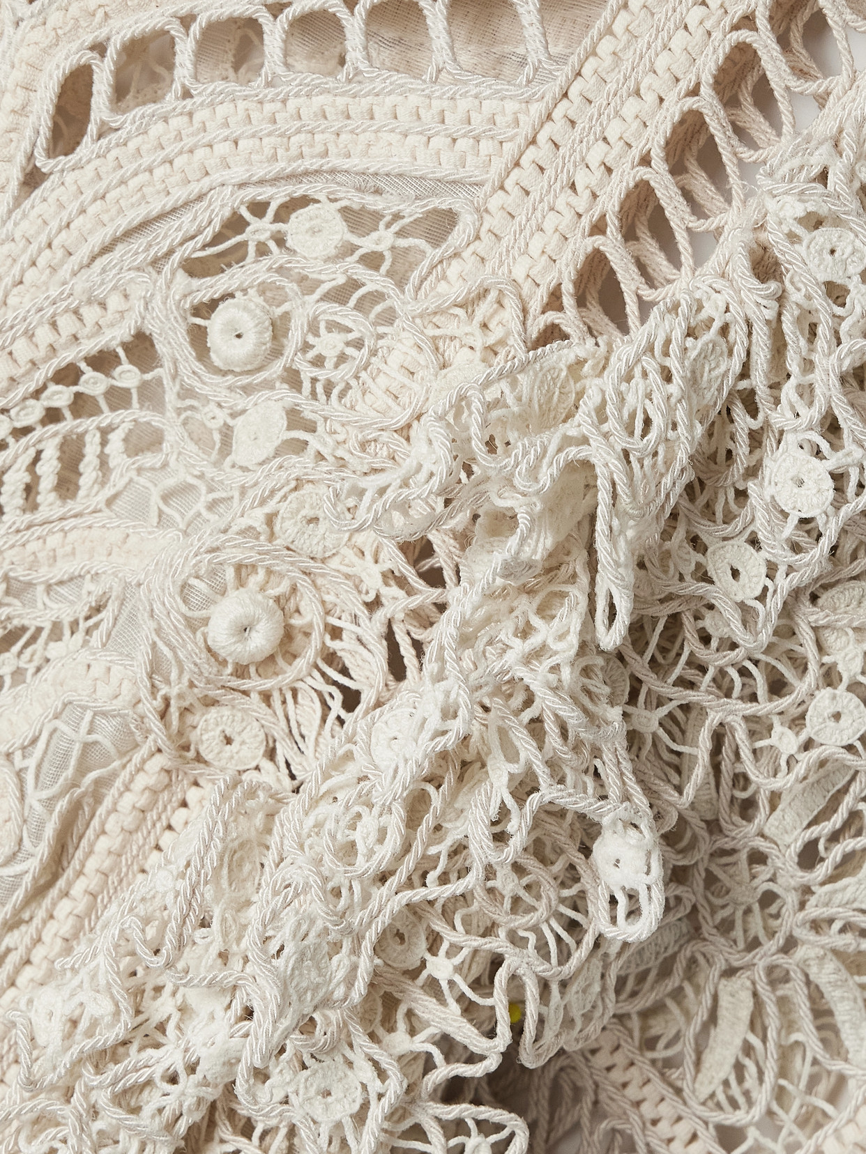 Shop Zimmermann Illuminate Cornelli Ruffled Linen And Silk-blend Guipure Lace Mini Dress
