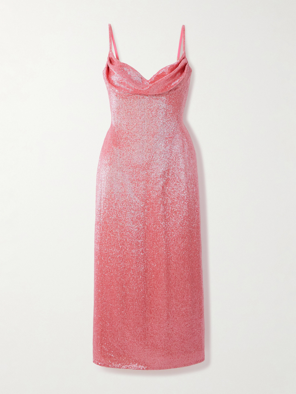 Wiederhoeft Maggi Draped Beaded Tulle Gown