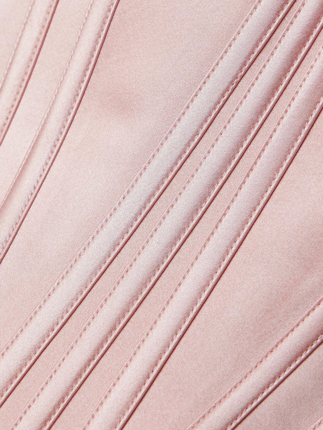 Wiederhoeft Salon Silk-satin Bustier Top In Pink