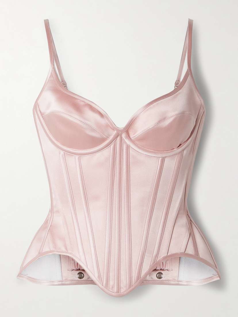 Wiederhoeft Salon Silk-satin Bustier Top