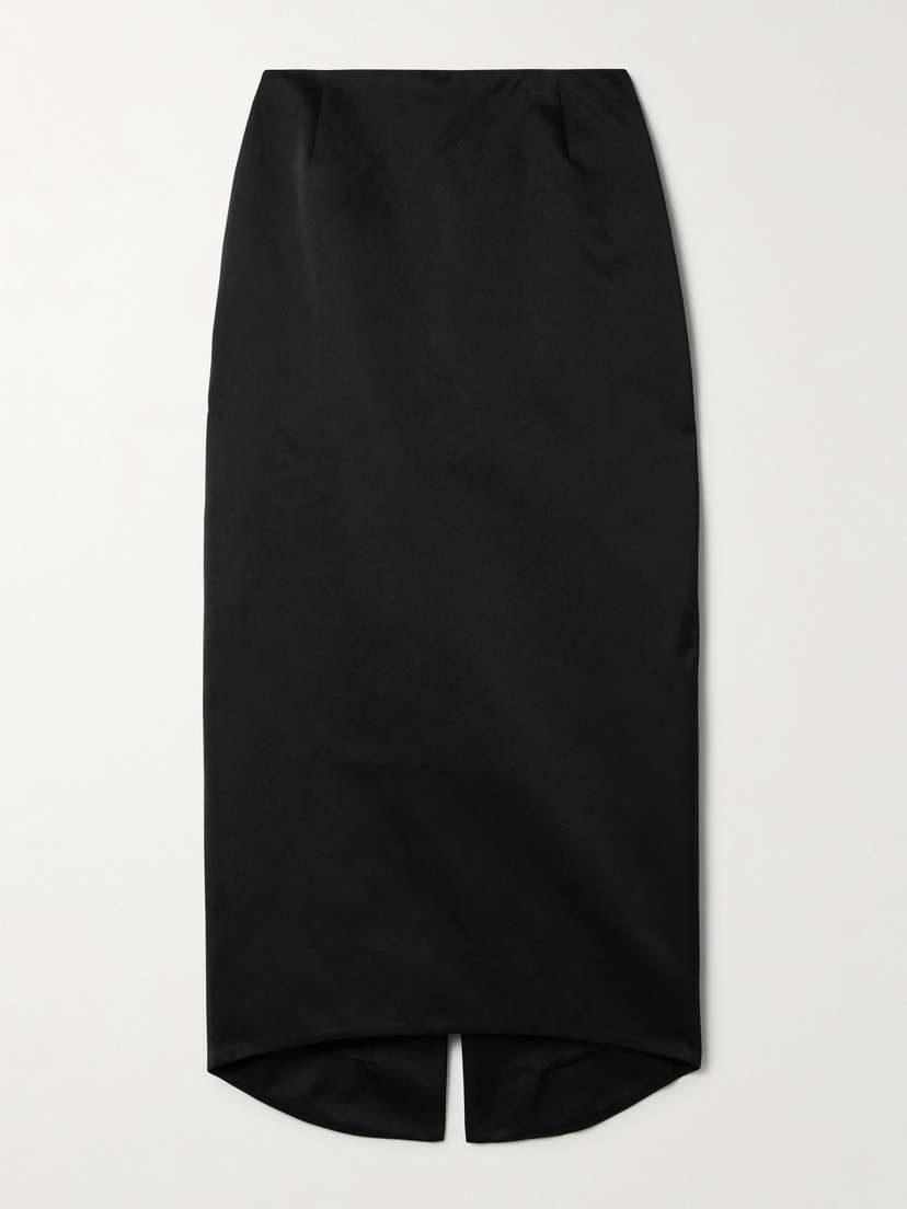 Wiederhoeft Recycled Duchesse-satin Midi Skirt