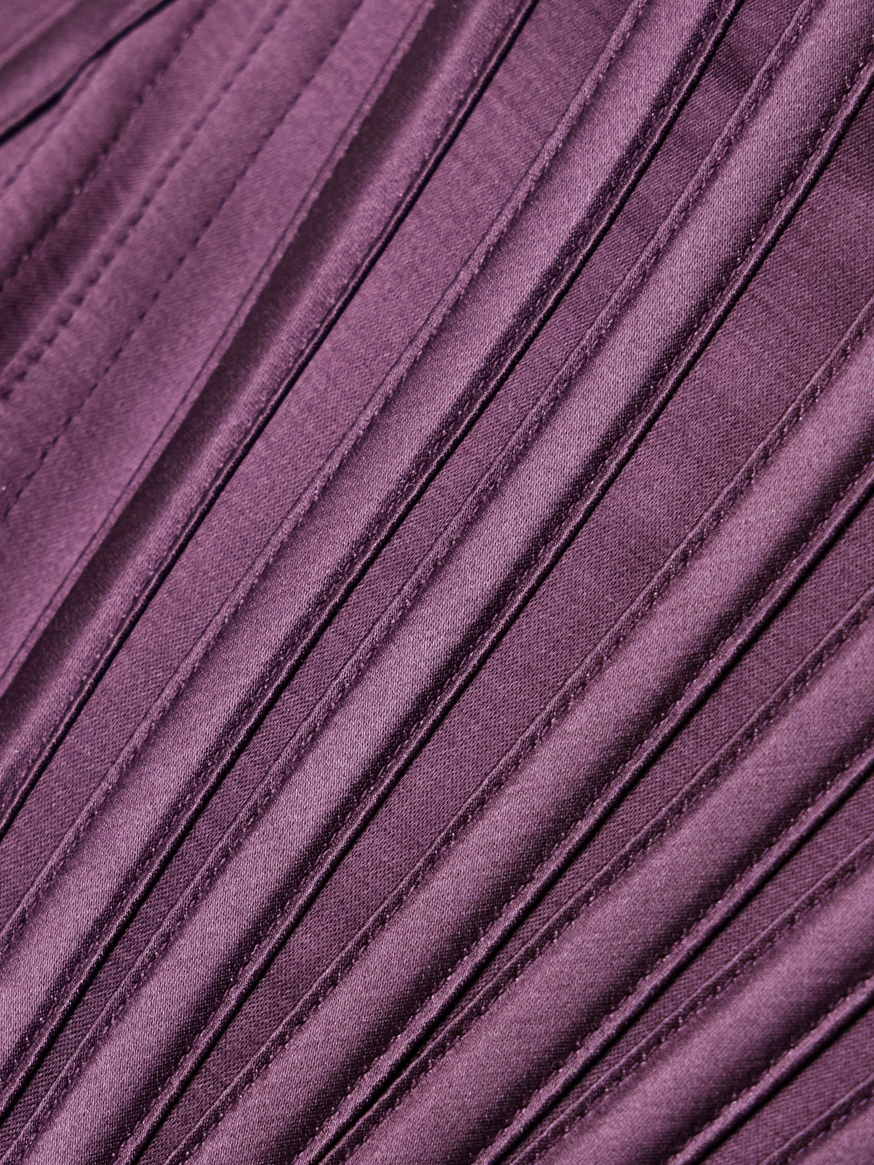 Wiederhoeft Wasp Strapless Cotton And Silk-blend Satin Bustier Top In Purple
