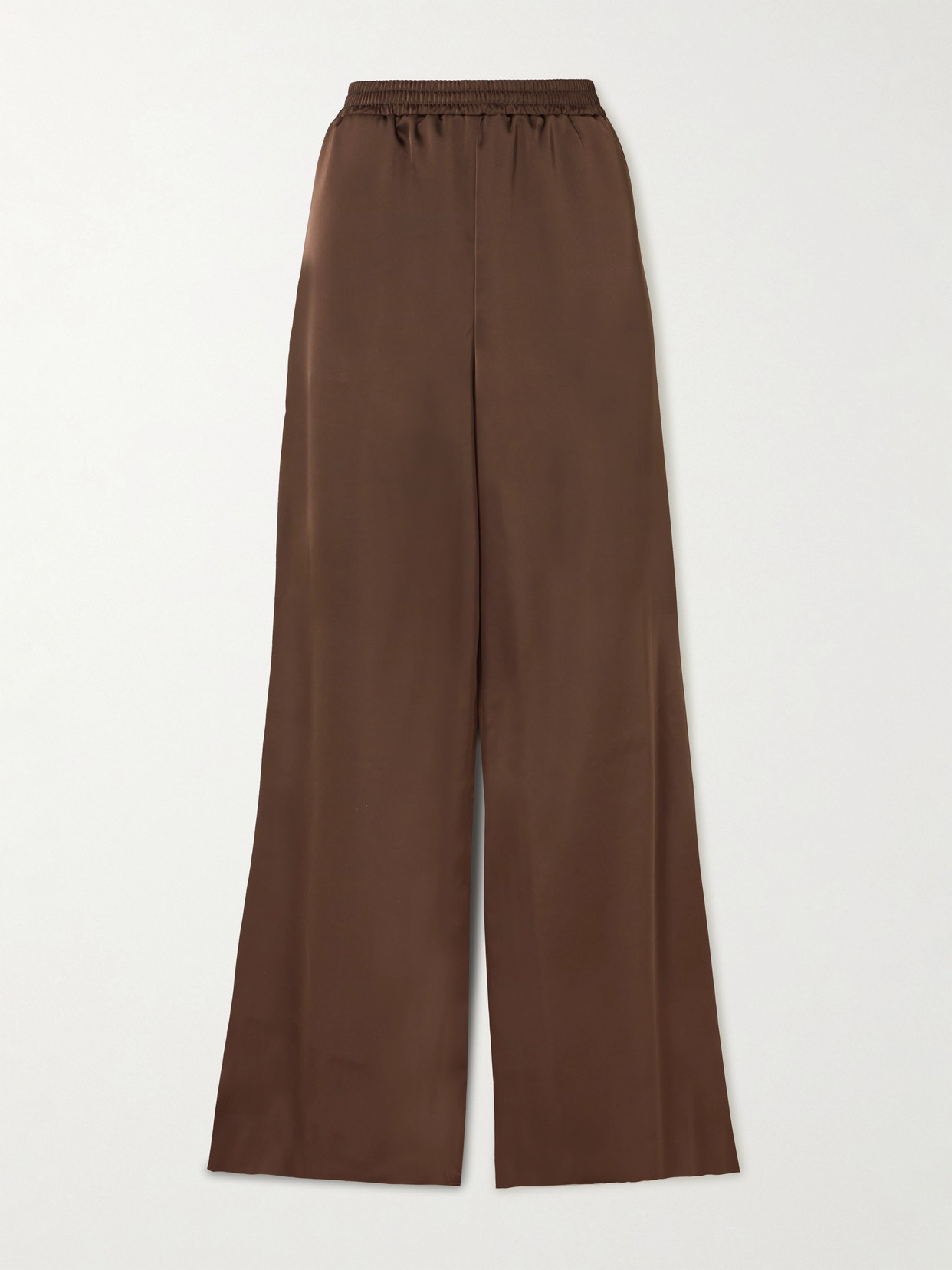 16arlington Argo Satin Wide-leg Pants In Brown