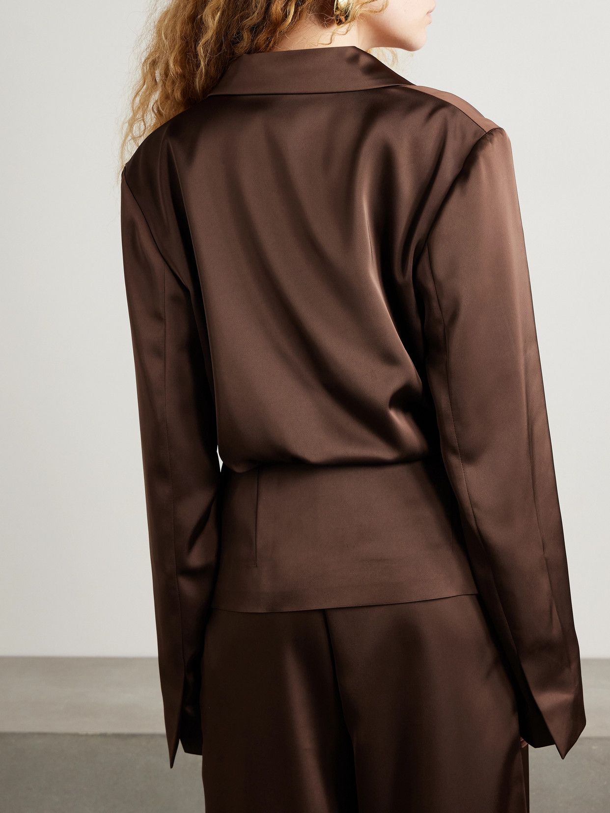 16arlington Ardo Wrap-effect Satin Blazer