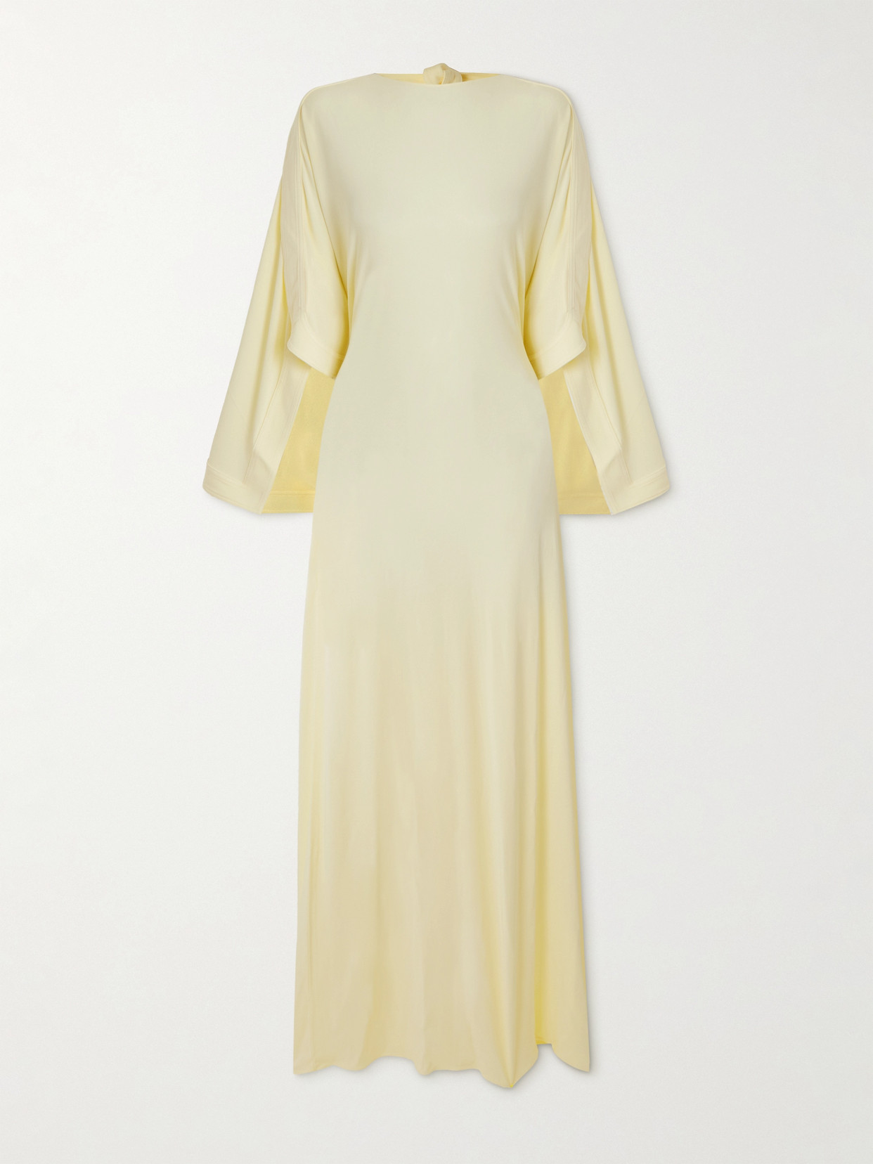 16arlington Catius Open-back Jersey Maxi Dress In Yellow