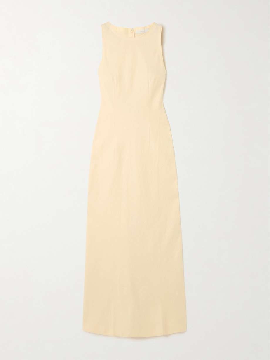 lydie linen maxi dress