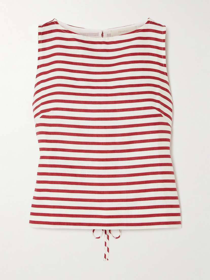 Faithfull Kelly Striped Linen Top