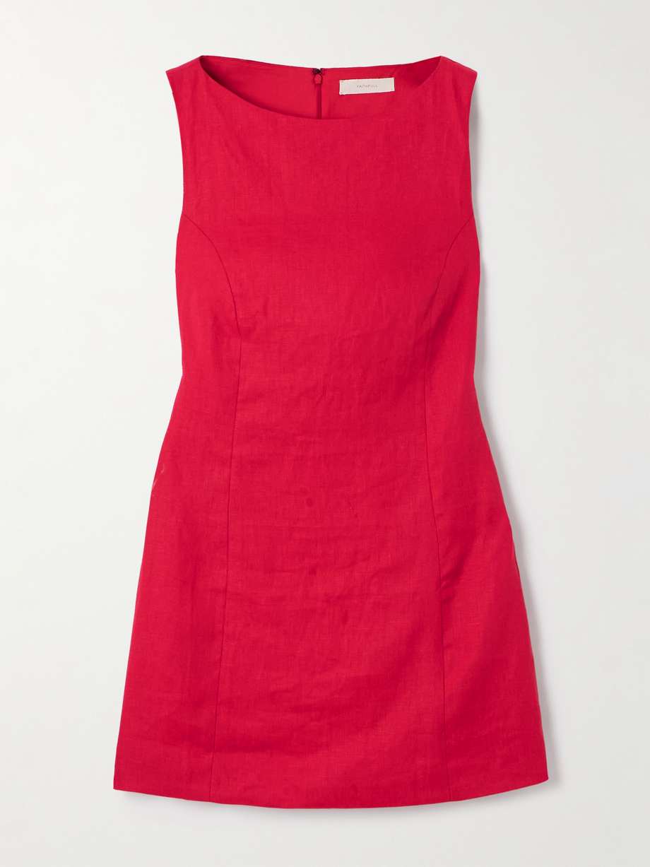 lydie linen mini dress