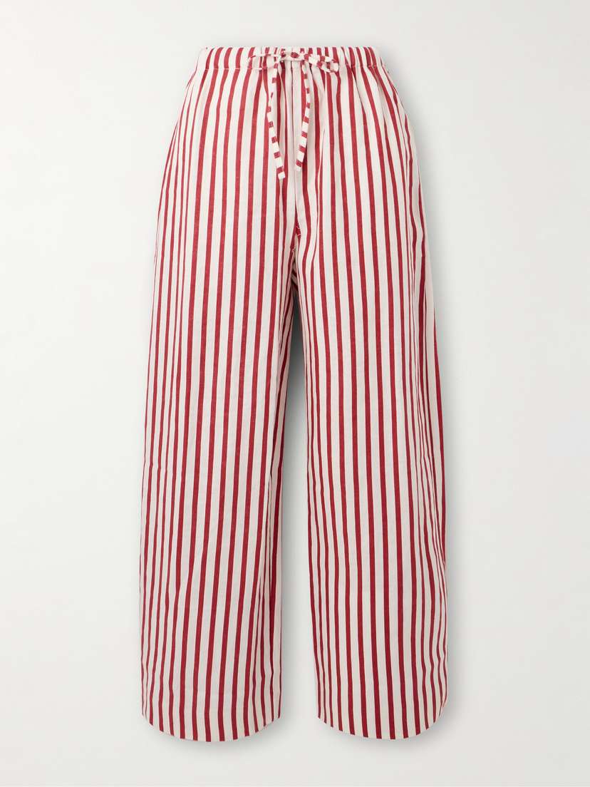 Faithfull Jones Striped Linen Wide-leg Pants