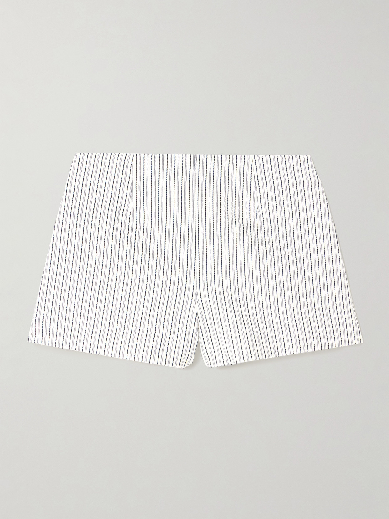 Faithfull Noto Embroidered Cotton-blend Shorts In Off-white