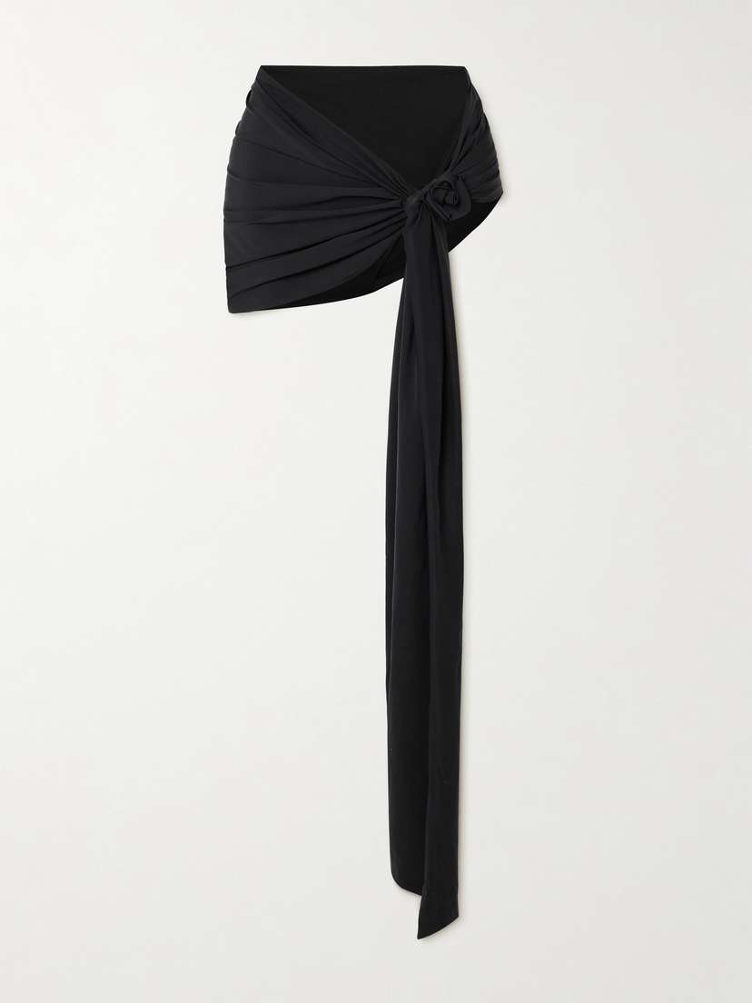 Maygel Coronel Pestagua Appliquéd Stretch-jersey Pareo