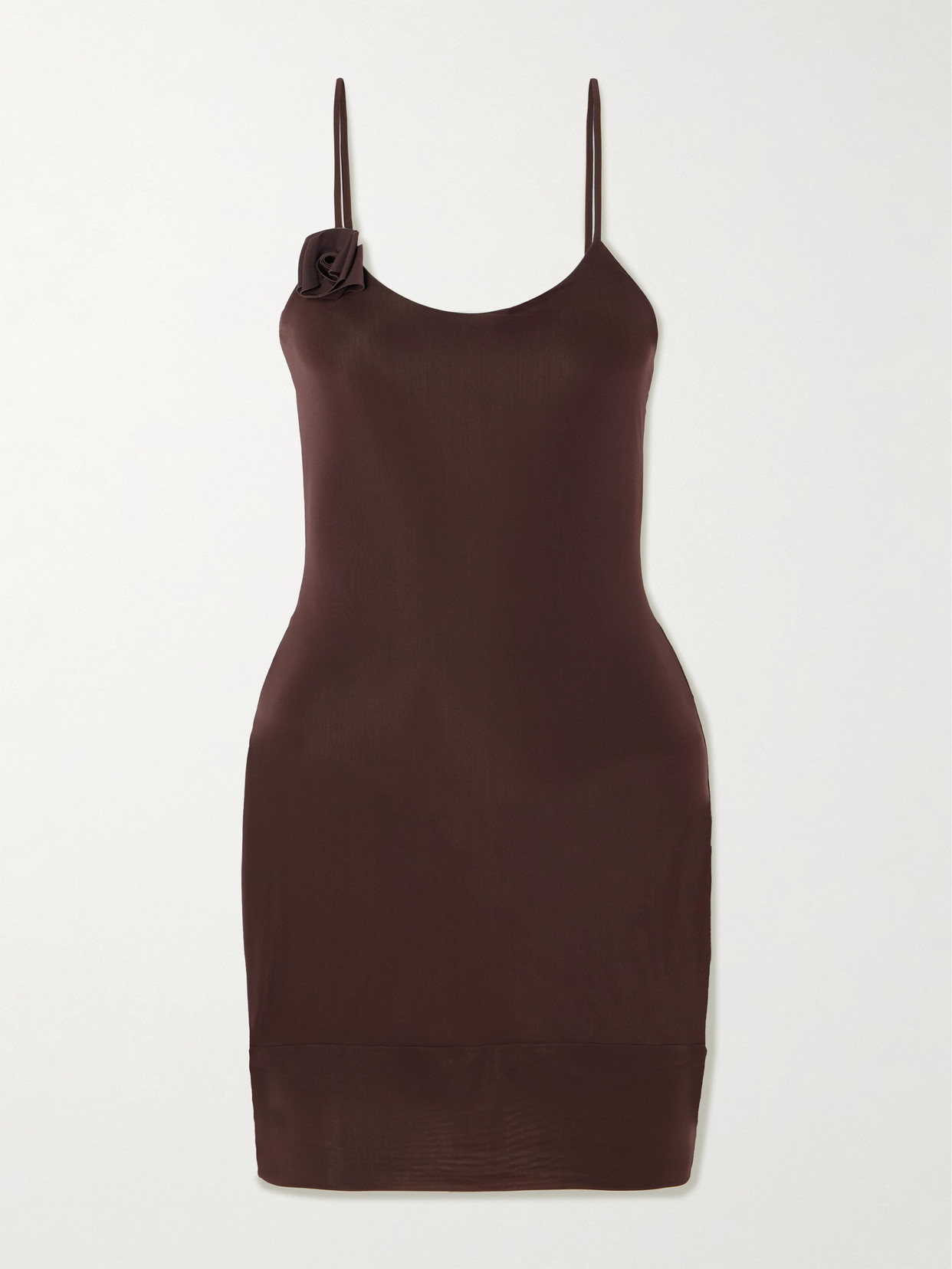 Maygel Coronel Jacinto Stretch-jersey Mini Dress In Brown