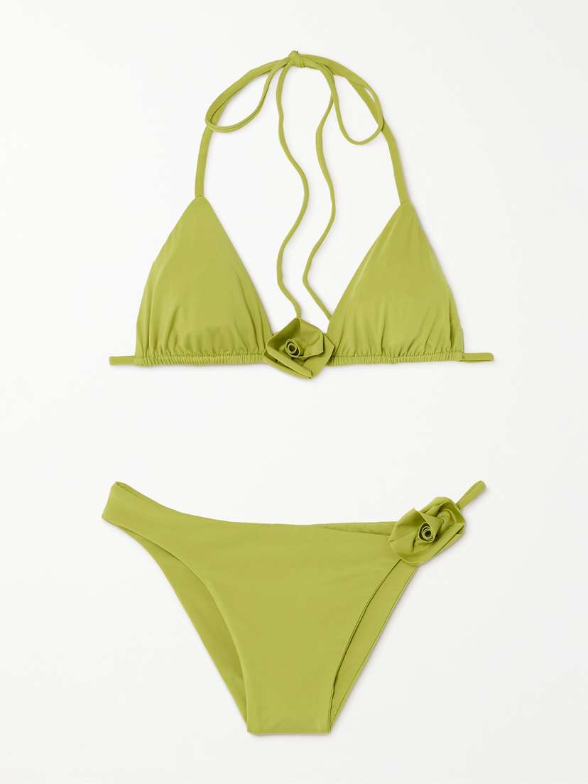 Maygel Coronel Chipi Appliquéd Triangle Bikini