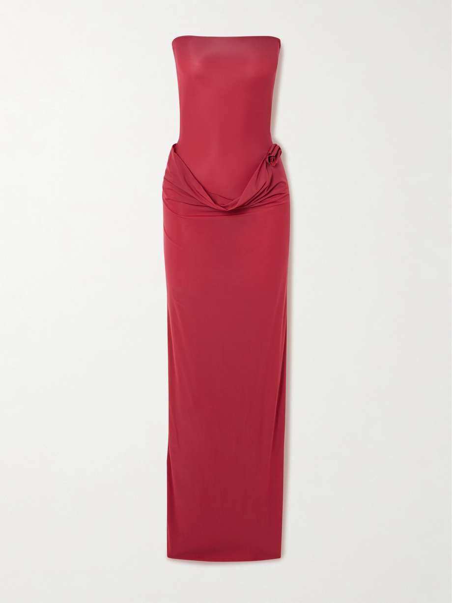 campano strapless appliquéd stretch-jersey maxi dress