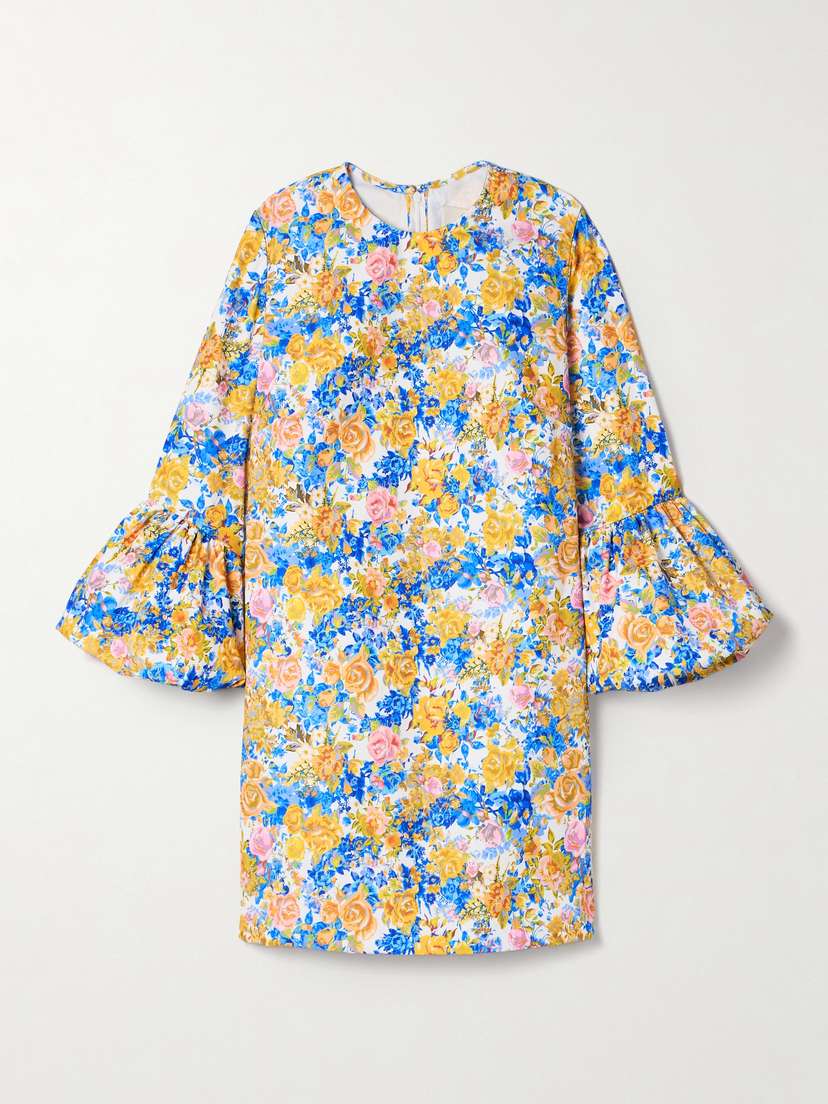 Kika Vargas Florence Floral-print Twill Mini Dress