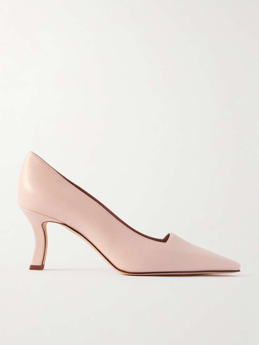 Manolo Blahnik Moiralo 70 Leather Pumps