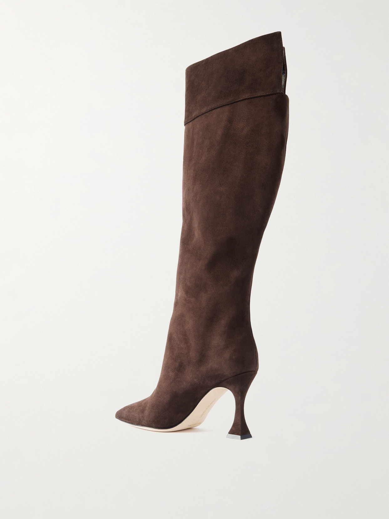 Manolo Blahnik Miralonepla 90 Suede Knee Boots