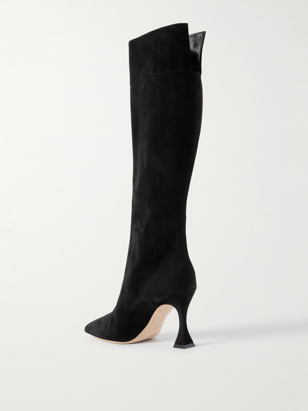 Manolo Blahnik Miralonepla 90 Suede Knee Boots