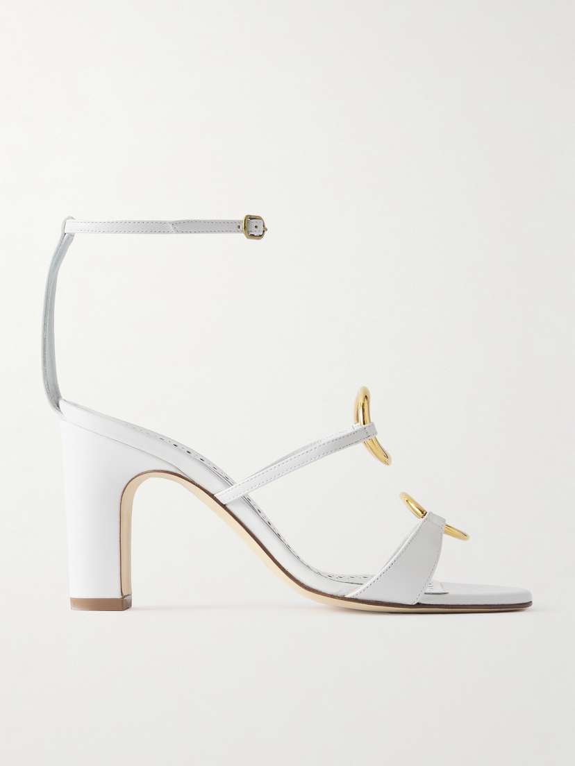 Manolo Blahnik Hisfahan 90 Leather Sandals