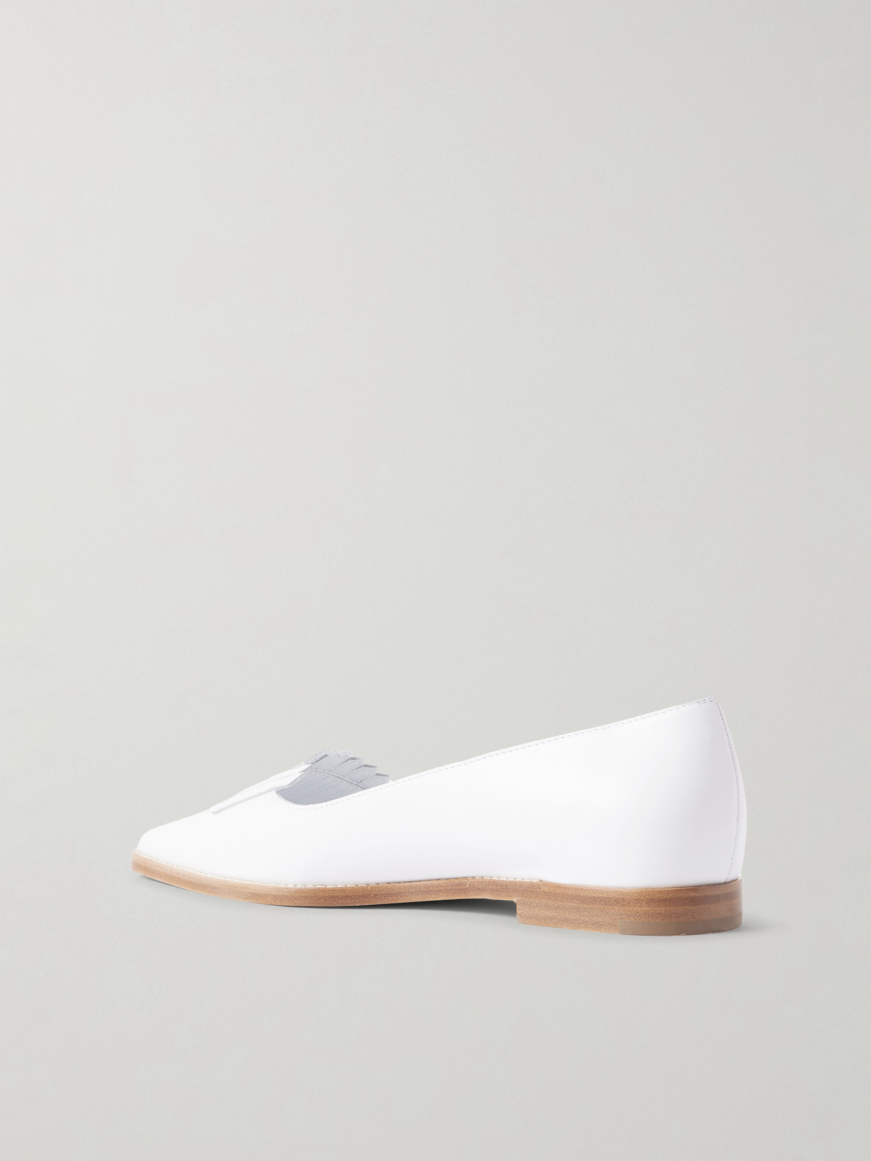 Manolo Blahnik Pausaniasflat Fringed Leather Loafers