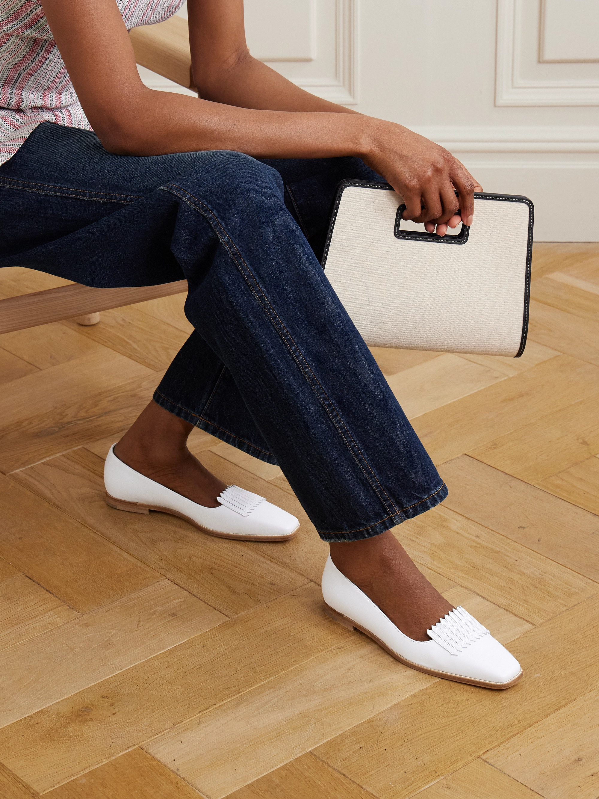 MANOLO BLAHNIK - Pausaniasflat fringed leather loafers | Plush