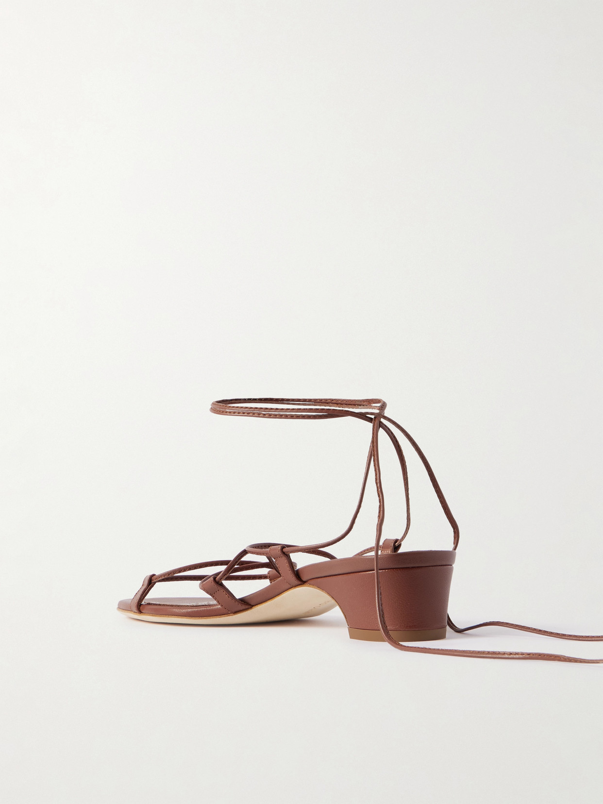 Manolo Blahnik Dellasan 30 Leather Sandals In Brown