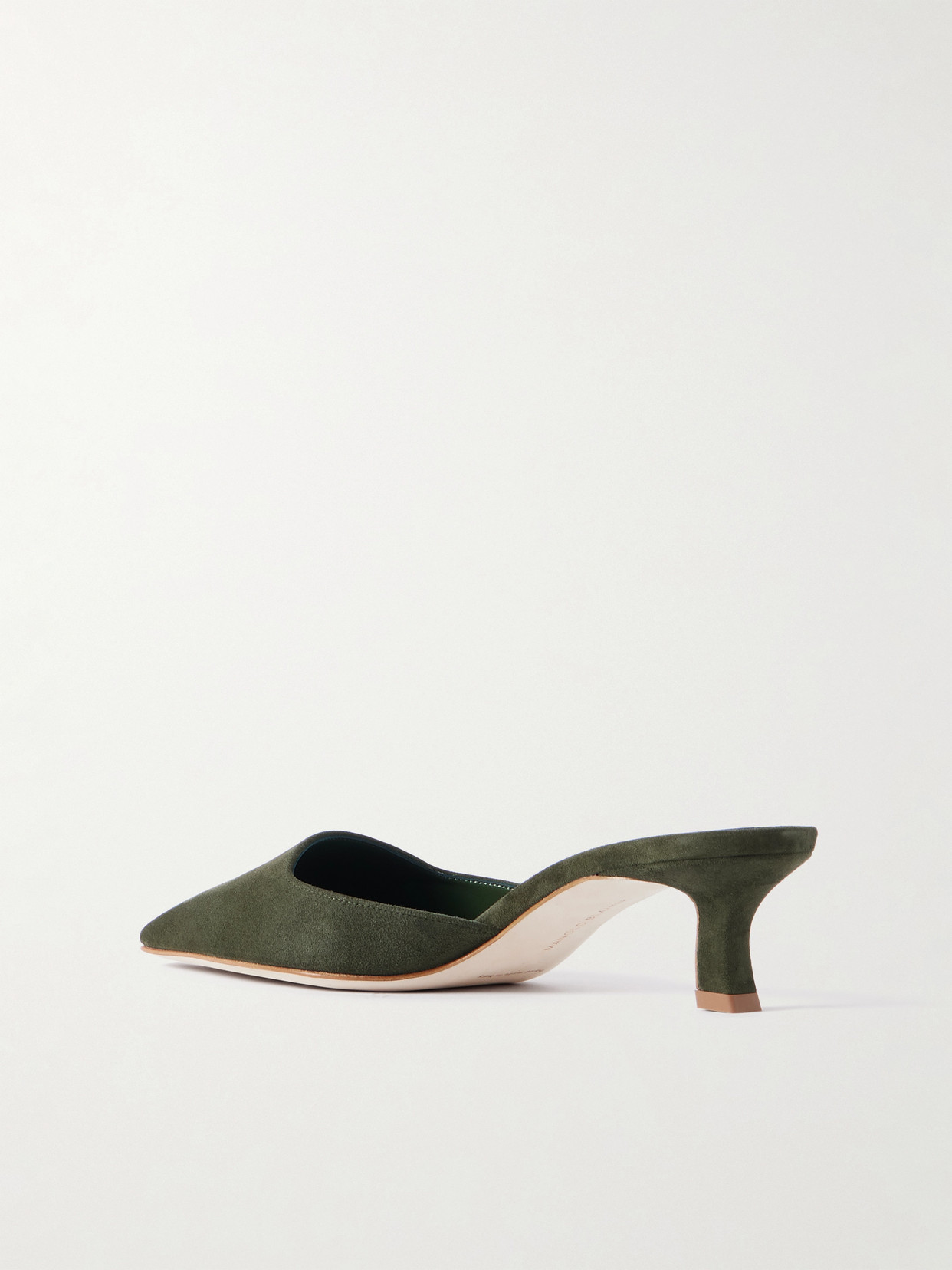 Manolo Blahnik Moiramu 50 Suede Mules