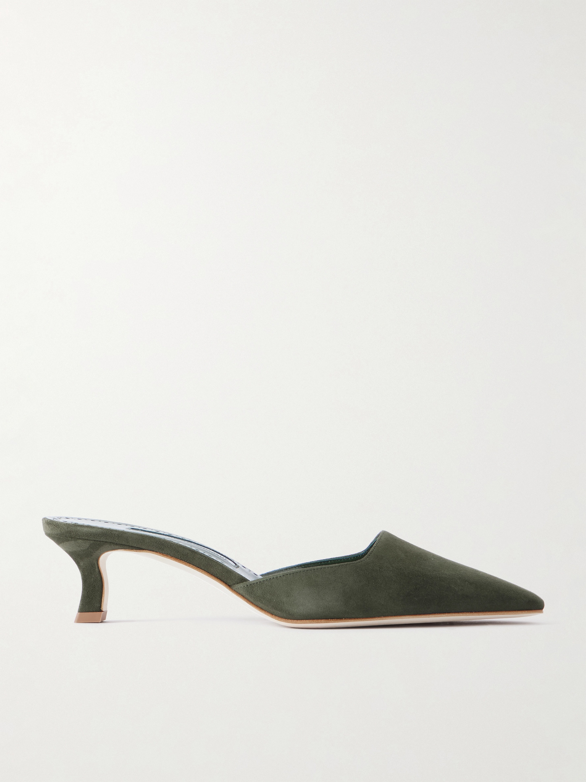 MANOLO BLAHNIK Moiramu 50 suede mules