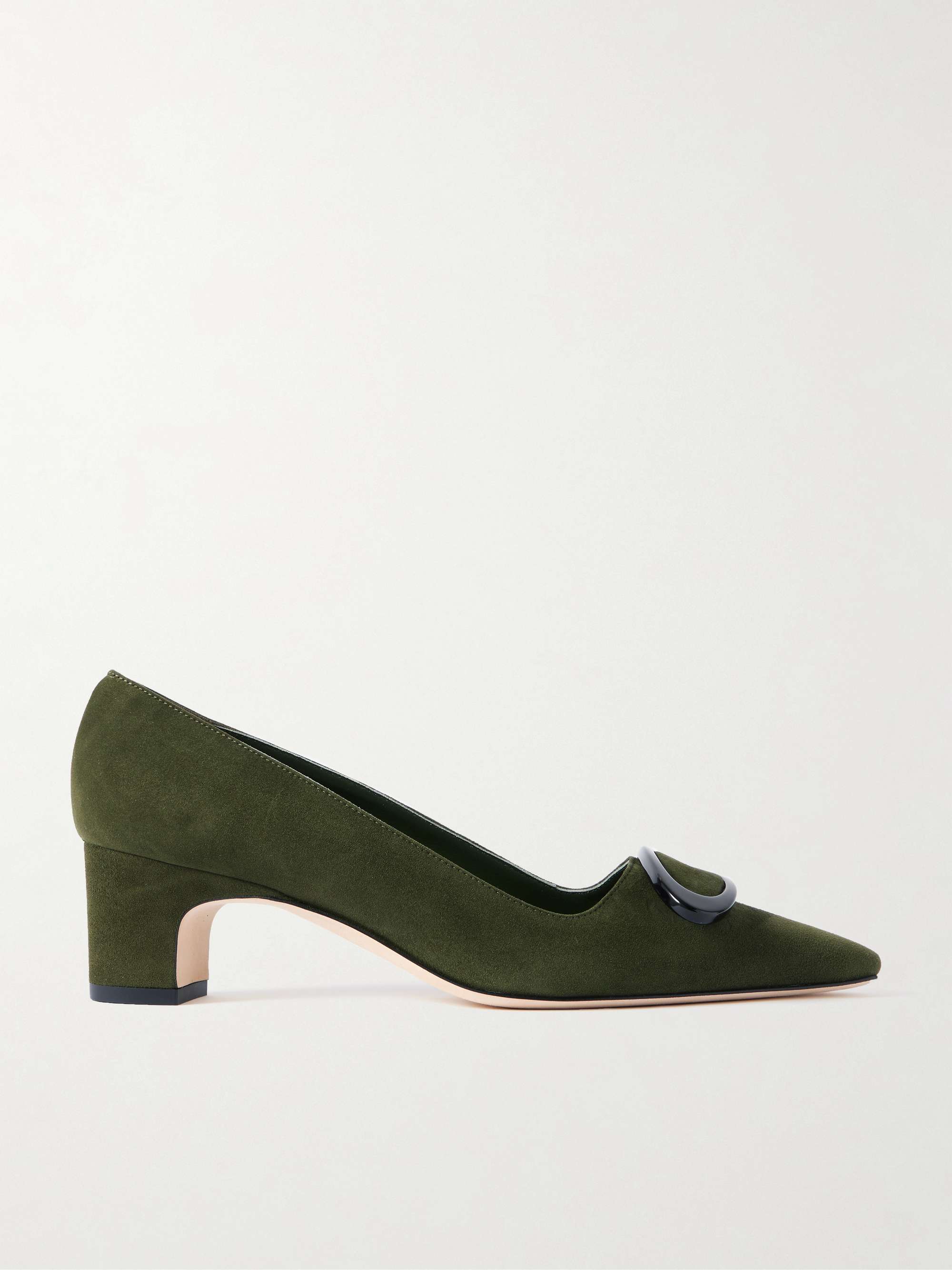 Dark Green Fenix 50 Buckled Suede Pumps MANOLO BLAHNIK NET A PORTER Dark Green Fenix 50 Buckled Suede Pumps MANOLO BLAHNIK NET A PORTER