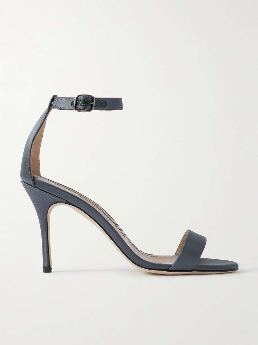 Manolo Blahnik Chaos 90 Satin Sandals