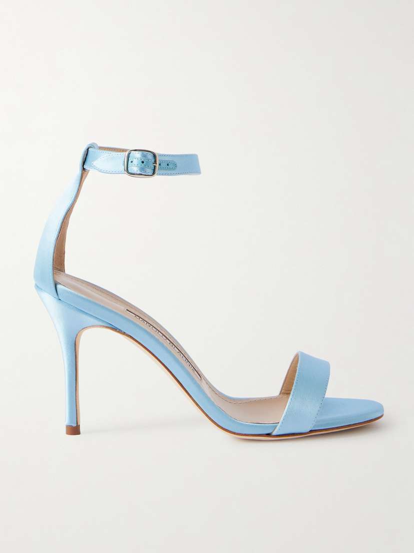 Manolo Blahnik Chaos 90 Satin Sandals
