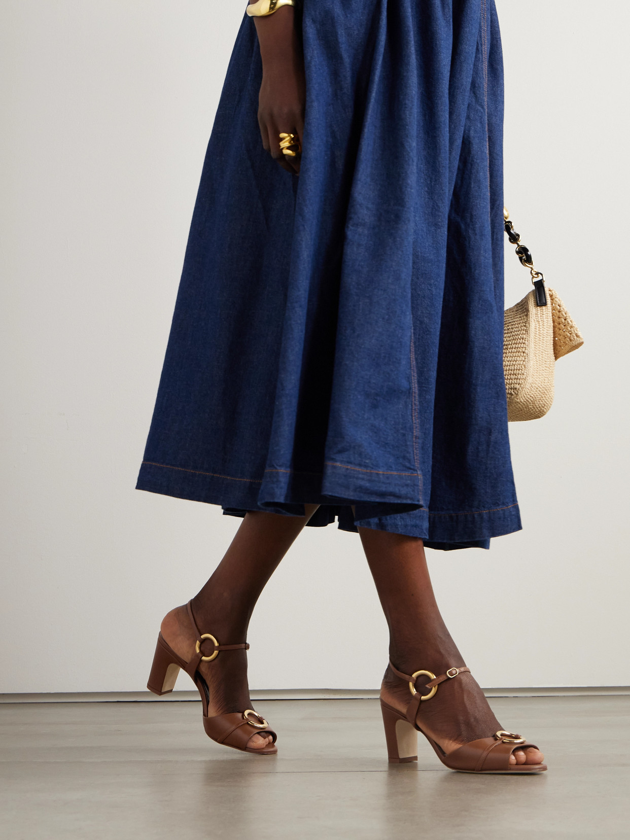 Manolo Blahnik Ileos Leather Sandals