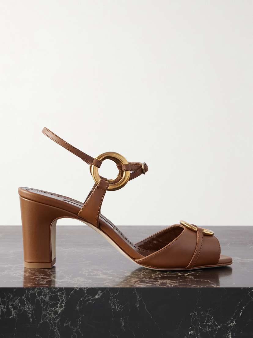 Manolo Blahnik Ileos Leather Sandals