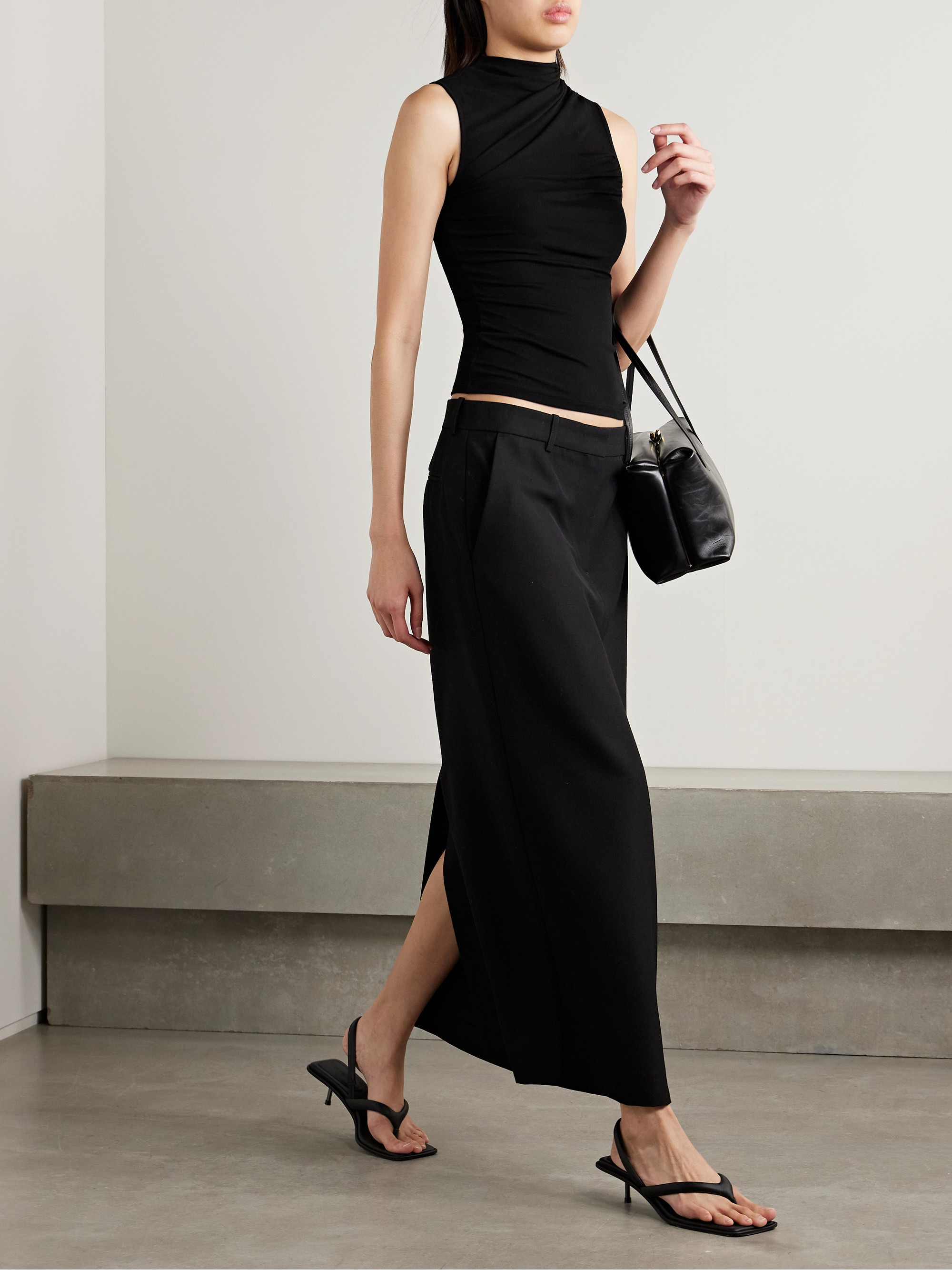 Theory Draped stretch-jersey tank