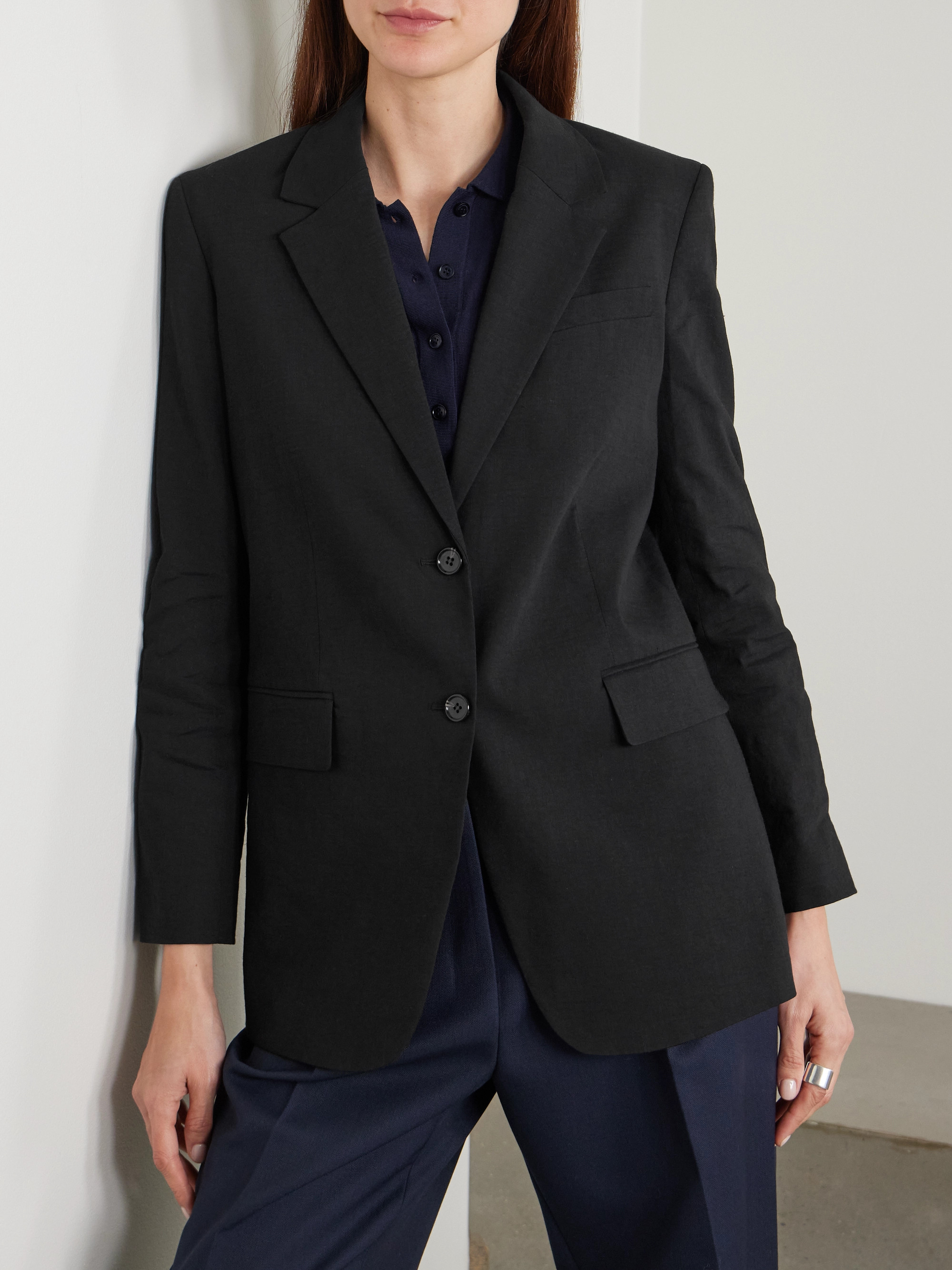 Theory Linen-blend blazer